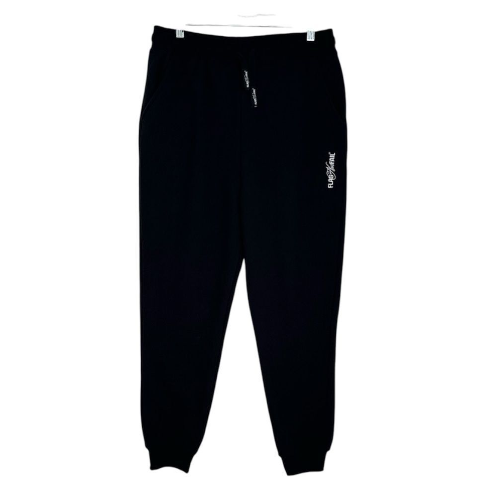 Flag Nor Fail Men’s Jogger Sweatpants XXL Black Logo Athleisure Gym Casual